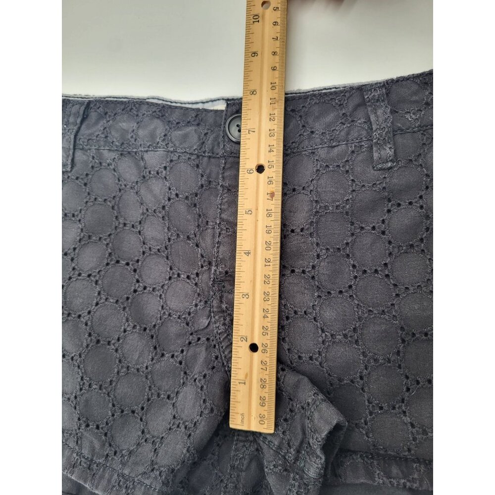 SO Juniors SZ 11 Black Eyelet Micro Mini Shorts Summer Y2k Preppy - Picture 5 of 8